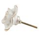 White Golden Rose Ceramic Cabinet Knobs